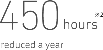 450hours reduced a year